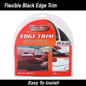Cowles Door Edge Guard Set, Single, 18 Foot Length X 3/8 Inch Width, Black, PVC Plastic – T5602