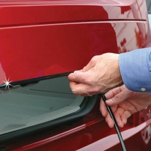 Cowles Door Edge Guard Set, Single, 18 Foot Length X 3/8 Inch Width, Black, PVC Plastic – T5602