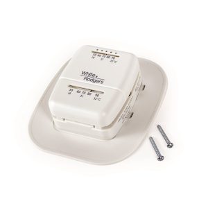 Camco Wall Thermostat, Single Stage, For Heat and Cool Control, Not Programmable, Mechanical Readout, 12 Volt Hard Wired – 09221