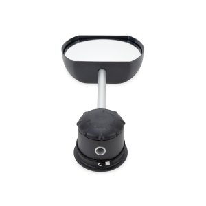 Camco Exterior Towing Mirror, Suction Mount Extension Arm, Single 5-1/2 Inch Mirror with Extension Arm, Driver Side Flat – 25663