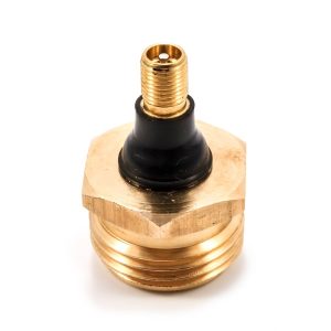 Camco Water System Blow Out Plug, Schrader Tire Valve Stem Connection, Brass – 36153