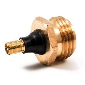 Camco Water System Blow Out Plug, Schrader Tire Valve Stem Connection, Brass – 36153