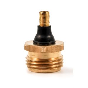 Camco Water System Blow Out Plug, Schrader Tire Valve Stem Connection, Brass – 36153