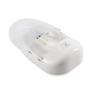 Camco Dome Light – LED, Clear Single Light Dome, One 160 Lumen LED Bulb, With Dome Light Housing/ Dome Cover/ Light Bulb – 41331