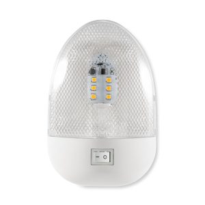 Camco Dome Light – LED, Clear Single Light Dome, One 160 Lumen LED Bulb, With Dome Light Housing/ Dome Cover/ Light Bulb – 41331