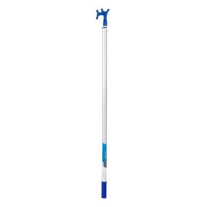 Camco Extension Handle, Use with Camco Accessories, Fixed, 4 Foot Length, Spring Loaded Push Button Connector, Anodized Aluminum – 41902