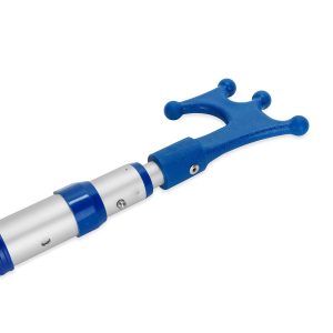 Camco Extension Handle, Use with Camco Accessories, Extendable, 2 to 4 Foot Length, Spring Loaded Push Button Connector, Anodized Aluminum – 41910