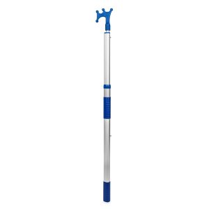 Camco Extension Handle, Use with Camco Accessories, Extendable, 2 to 4 Foot Length, Spring Loaded Push Button Connector, Anodized Aluminum – 41910