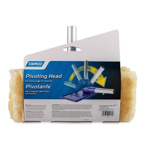 Camco Car Wash Brush, For Use with Multi-Purpose Handle, Wash Head with Synthetic Wool Pad, Head Attachment Only, Without Hose Connection – 41930