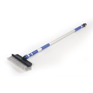 Camco Car Wash Brush, Flow Through Wash Brush, With Push Button Handle, With Garden Hose Connection, Without Soap Dispenser – 41960