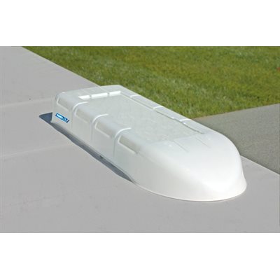 Camco Refrigerator Vent Cover, For Dometic/ Camco and Newer Norcold Bases, Polar White, Plastic, Vent Cover Only Without Solar Panel – 42160
