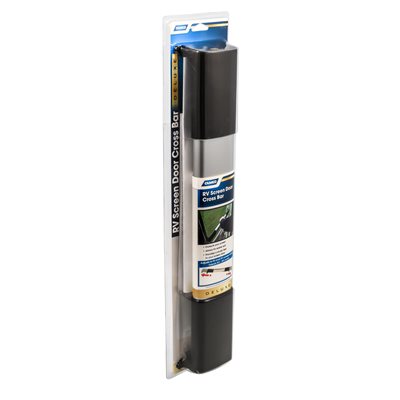Camco Screen Door Push Bar, Wide Single Bar Style, Black, Aluminum Bar with Molded Handles, With Installation Hardware – 42188
