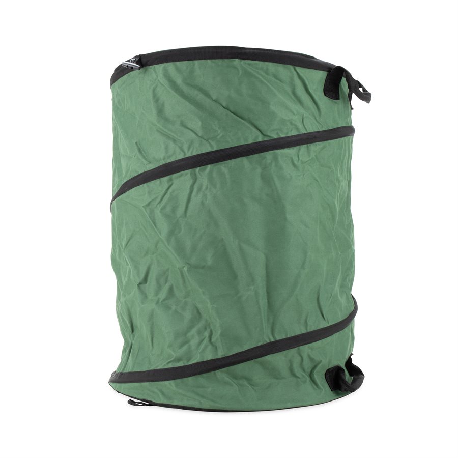 Camco Trash Can, Round, Collapsible, 22 Inch Diameter X 28 Inch Height, Green, Vinyl – 42895