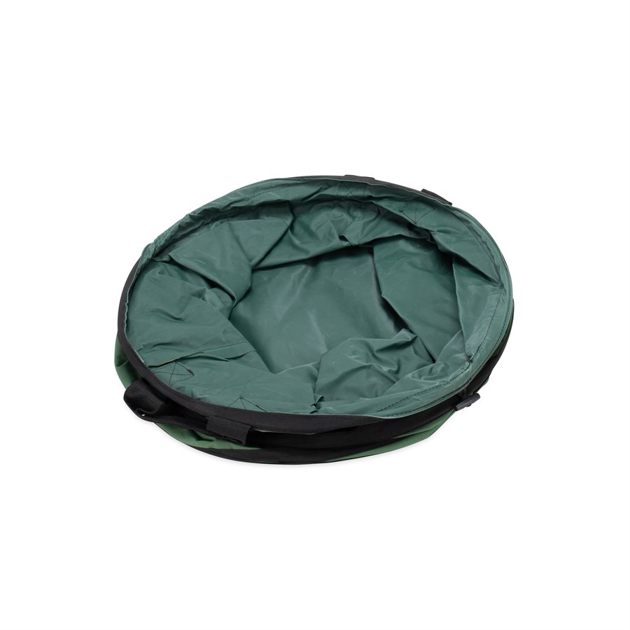 Camco Trash Can, Round, Collapsible, 22 Inch Diameter X 28 Inch Height, Green, Vinyl – 42895