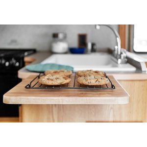 Camco Counter Top Extension, Extends Counter Top 12 Inches, 12 Inch Length X 13-1/2 Inch Width X 3/4 Inch Thick, Oak – 43421