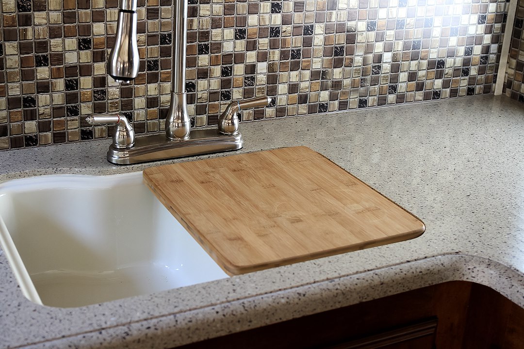 Camco Sink Cover, 13 Inch X 15 Inch, Bamboo – 43437