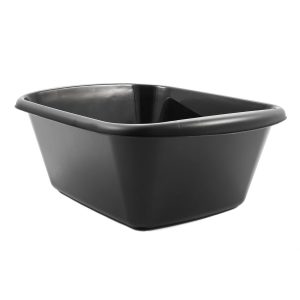Camco Dish Pan, Holds 9 Quarts, Fits 10-1/2 Inch Width X 12-3/4 Inch Length and Larger Sinks, Black, Plastic – 43515