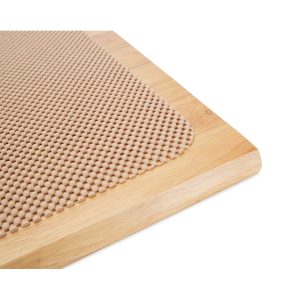 Camco Stove Top Cover, Oak Accents ™, 19-5/8 Inch X 17-1/2 Inch, Oak Finish, Hardwood, With Rubber Pucks to Silence Stove Rattles – 43521