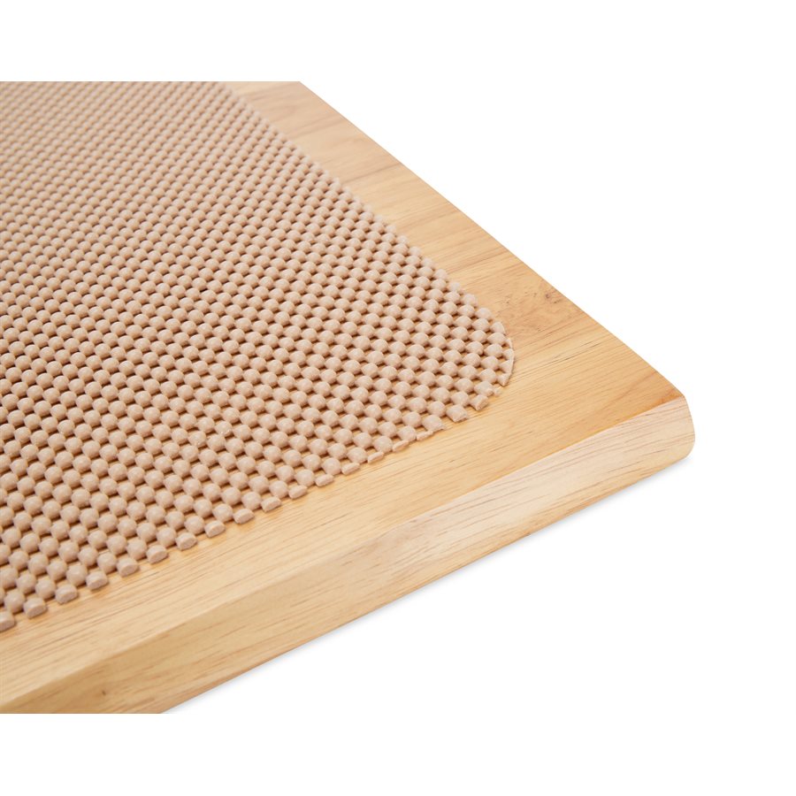 Camco Stove Top Cover, Oak Accents ™, 19-5/8 Inch X 17-1/2 Inch, Oak Finish, Hardwood, With Rubber Pucks to Silence Stove Rattles – 43521