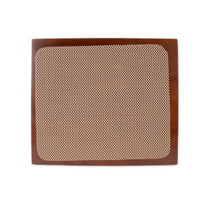 Camco Stove Top Cover, Oak Accents ™, 19-1/2 Inch X 17-3/4 Inch, Bordeaux, Dark Finish, Hardwood, With Rubber Pucks to Silence Stove Rattles – 43526