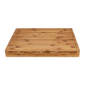 Camco Cutting Board, Countertop Use, Natural, Bamboo, With Counter Edge and Juice Groove, 18 Inch Length X 14 Inch Width X 1-3/4 Inch Height – 43545