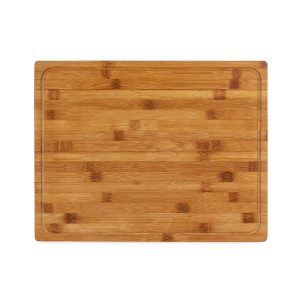 Camco Cutting Board, Countertop Use, Natural, Bamboo, With Counter Edge and Juice Groove, 18 Inch Length X 14 Inch Width X 1-3/4 Inch Height – 43545