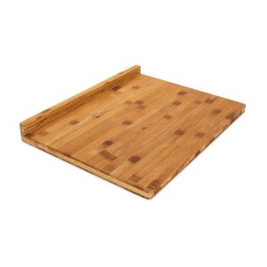 Camco Cutting Board, Countertop Use, Natural, Bamboo, With Counter Edge and Juice Groove, 18 Inch Length X 14 Inch Width X 1-3/4 Inch Height – 43545