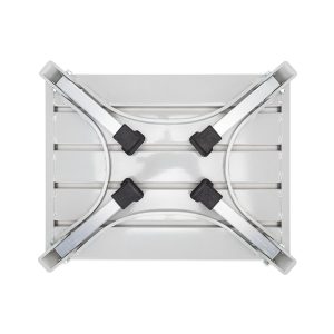 Camco Step Stool, One Step, With Foldable Legs, 19 Inch Width × 14-1?2 Inch Length Platform, 1000 Pound Capacity, Aluminum – 43677