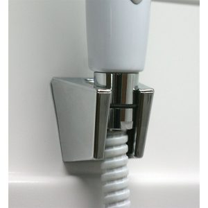 Camco Shower Head Mount, Wall Mount, Two Position, Without Swivel, Chrome – 43718