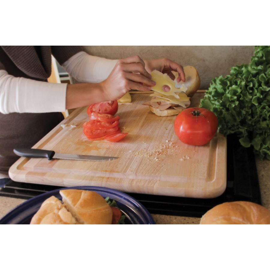 Camco Cutting Board, Stove Topper with Non-Skid Backing, Natural, Hardwood, With Additional Flexible Cutting Board – 43753