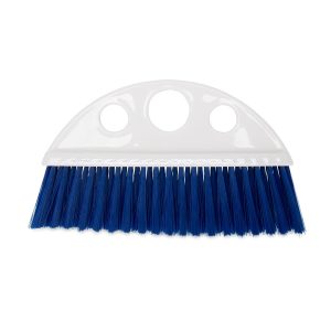 Camco Broom, Whisk Type, With Dustpan, Blue Bristles/ Dustpan, Without Handle – 43945