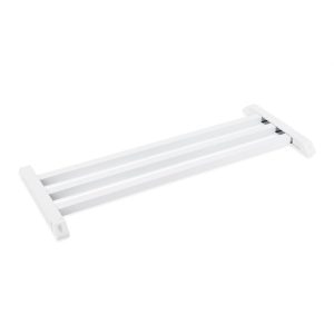 Camco Screen Door Push Bar, Three Bar Style, Adjustable from 20 Inch to 32 Inch, White, Aluminum, With Installation Hardware – 43977