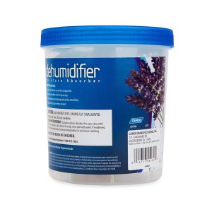 Camco Dehumidifier, Granules IN Bucket, 10-1/2 Ounce, Refillable, Lavender Scent, With English/ French Language Packaging – 44280