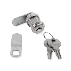 Camco Lock Cylinder, For Baggage Compartment Doors, Keyed Cam Lock, 1-1/8 Inch Length, Single with 2 Keys – 44363