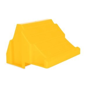 Camco Wheel Chock, Yellow, For Use with Leveling Blocks, Package of 2 – 44401
