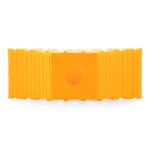 Camco Wheel Chock, Tandem Wheel Chock, Yellow, Hard Plastic, Single, With English/ French Language Packaging – 44435
