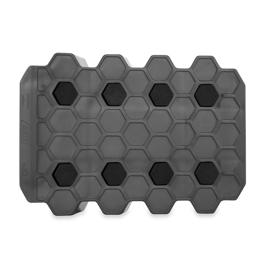 Camco Leveling Block, Used to Help Change a Tire on a Tandem Axle Trailer Without a Jack, Curved Style Trailer-Aid with Wheel Chock – 44436