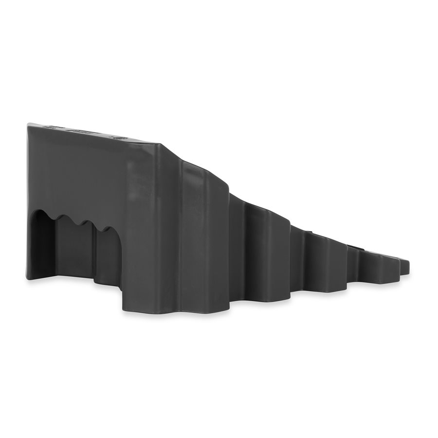 Camco Leveling Block, Used to Help Change a Tire on a Tandem Axle Trailer Without a Jack, Curved Style Trailer-Aid with Wheel Chock – 44436