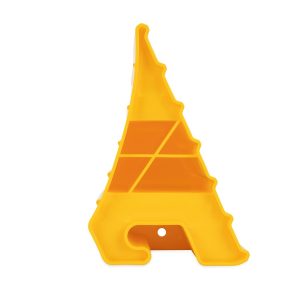 Camco Wheel Chock, Yellow, Hard Plastic, 5-1/2 Inch Width X 8-1/2 Inch Height X 10 Inch Depth, Single, English and French Language Package – 44492