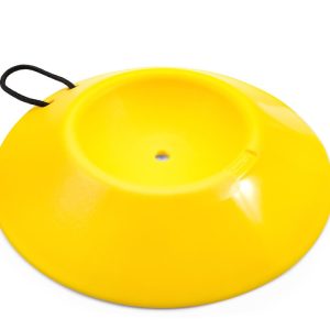 Camco Trailer Tongue Jack Wheel Chock, Use to Prevent Trailer Tongue Jack Wheel from Sinking Into Soft Ground, Round Divot Style – 44632