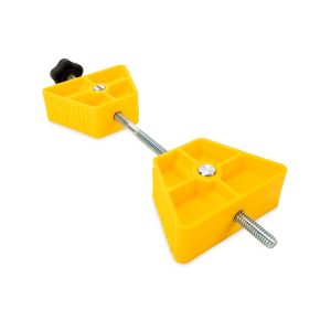 Camco Wheel Chock, For Use with Tandem Tires, 26-30 Inch Diameter Tires, Spacing of 1-1/2 to 3-1/2 Inches, Yellow, Hard Plastic, Single – 44652