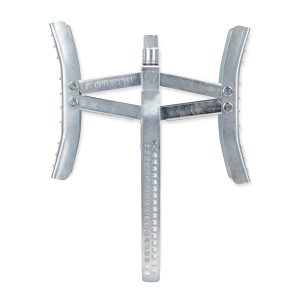 Camco Wheel Chock, For Use with Tandem Tires, Spacing of 3 to 10 Inches, With Ratchet Wrench, Locking, Metal, Single – 44662