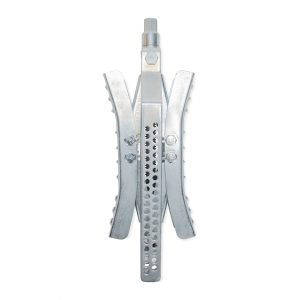 Camco Wheel Chock, For Use with Tandem Tires, Spacing of 3 to 10 Inches, With Ratchet Wrench, Locking, Metal, Single – 44662