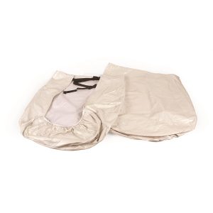Camco Tire Cover, Single Tire Cover, For 30-32 Inch Tires, Slip on, Colonial White, Vinyl, Set of 2 – 45333