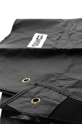 Camco Windshield Cover, Towed Vehicle Shield, Used to Protect Windshield, Held IN Place with Tabs Closed IN Car Doors, With Elastic Cords – 45401