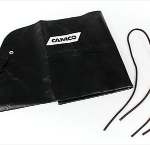 Camco Windshield Cover, Towed Vehicle Shield, Used to Protect Windshield, Held IN Place with Tabs Closed IN Car Doors, With Elastic Cords – 45401