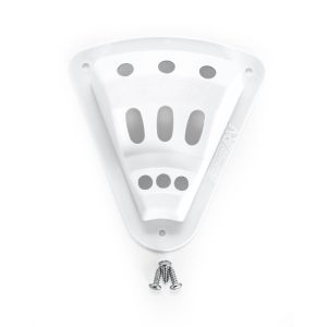 Camco Flagpole Mount, Screw IN Mount, For Flag Poles Up to 3/8 Inch Diameter, Holds 3 Flags, White, Plastic – 45504