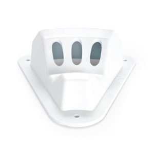 Camco Flagpole Mount, Screw IN Mount, For Flag Poles Up to 3/8 Inch Diameter, Holds 3 Flags, White, Plastic – 45504