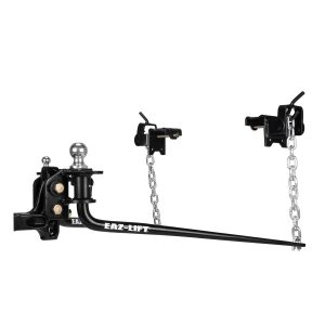 Camco Weight Distribution Hitch, Round Bar, 1000 Pound Tongue Weight, With Shank – 48053