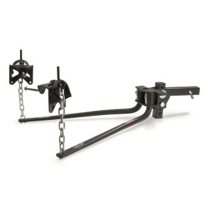 Camco Weight Distribution Hitch, Round Bar, 1000 Pound Tongue Weight, With Shank – 48053
